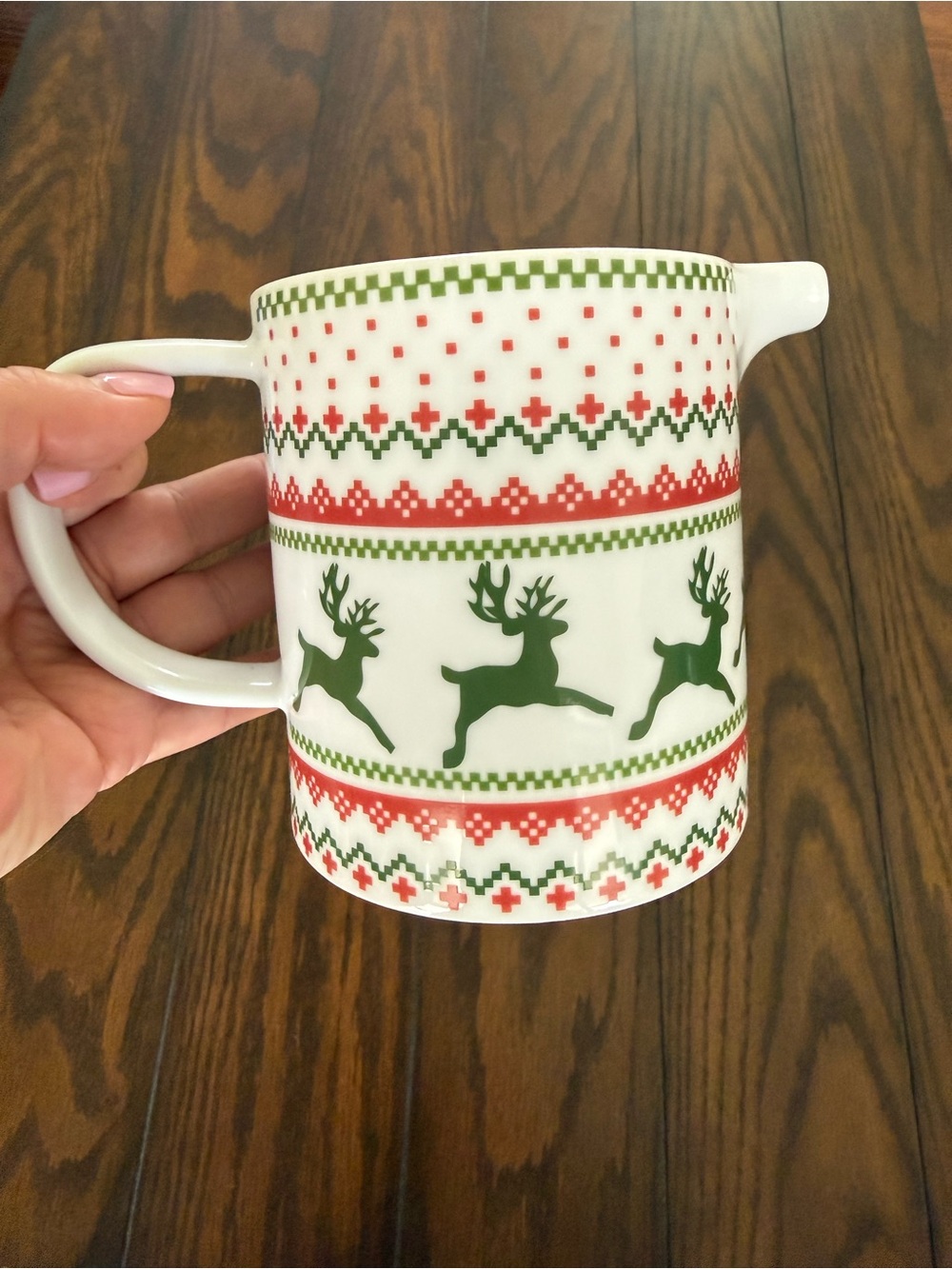 Vintage Studio Nova Winterland Christmas Creamer Reindeer Fair Isle Fine China